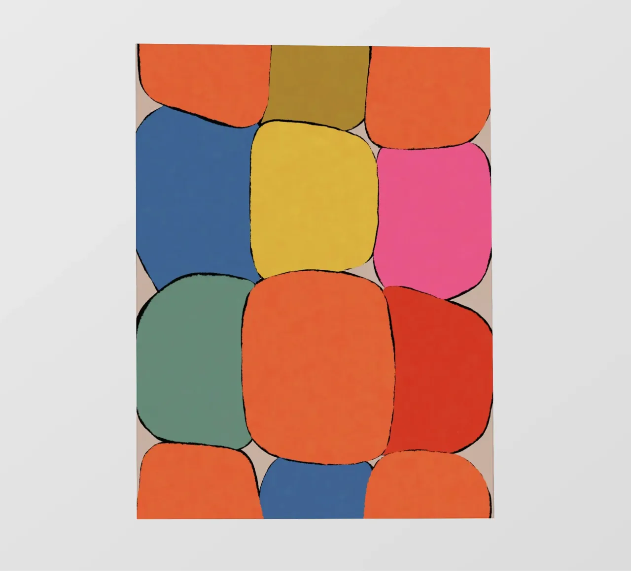 Block pattern fields photo wallpaper by Carinaprint