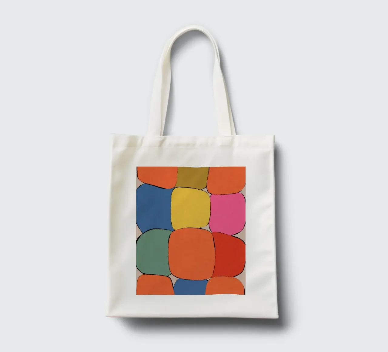 Block pattern fields tote bag by Carinaprint