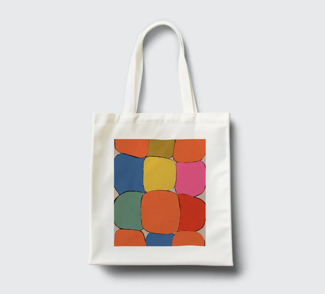 Block pattern fields tote bag by Carinaprint