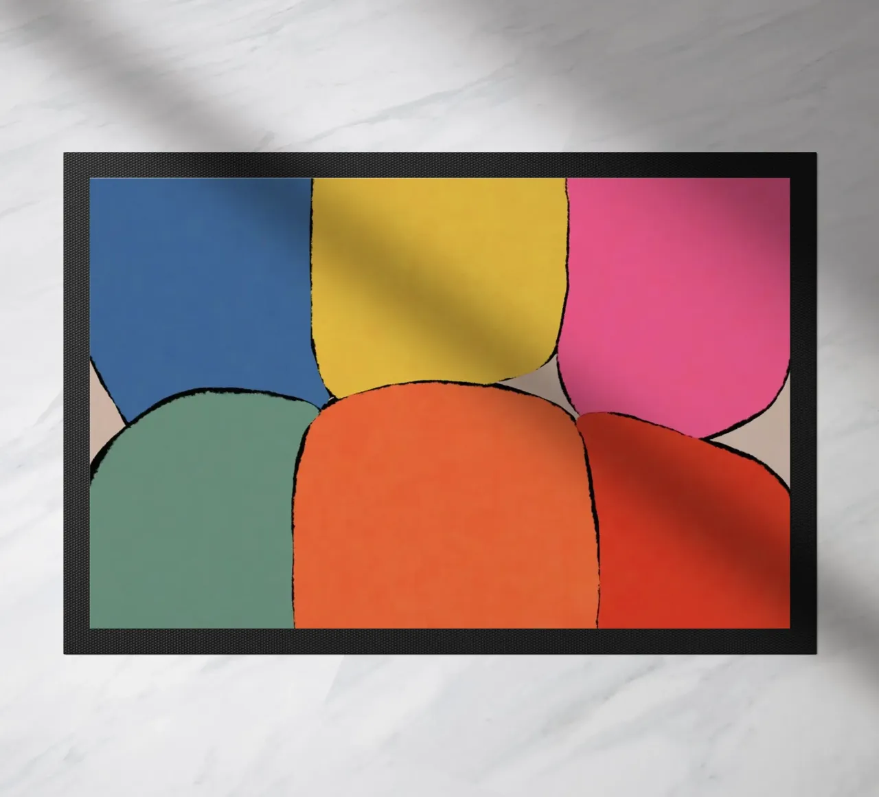 Block pattern fields doormat by Carinaprint