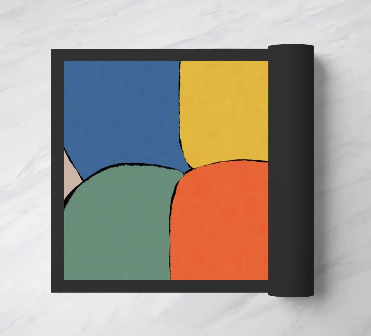 Block pattern fields doormat by Carinaprint