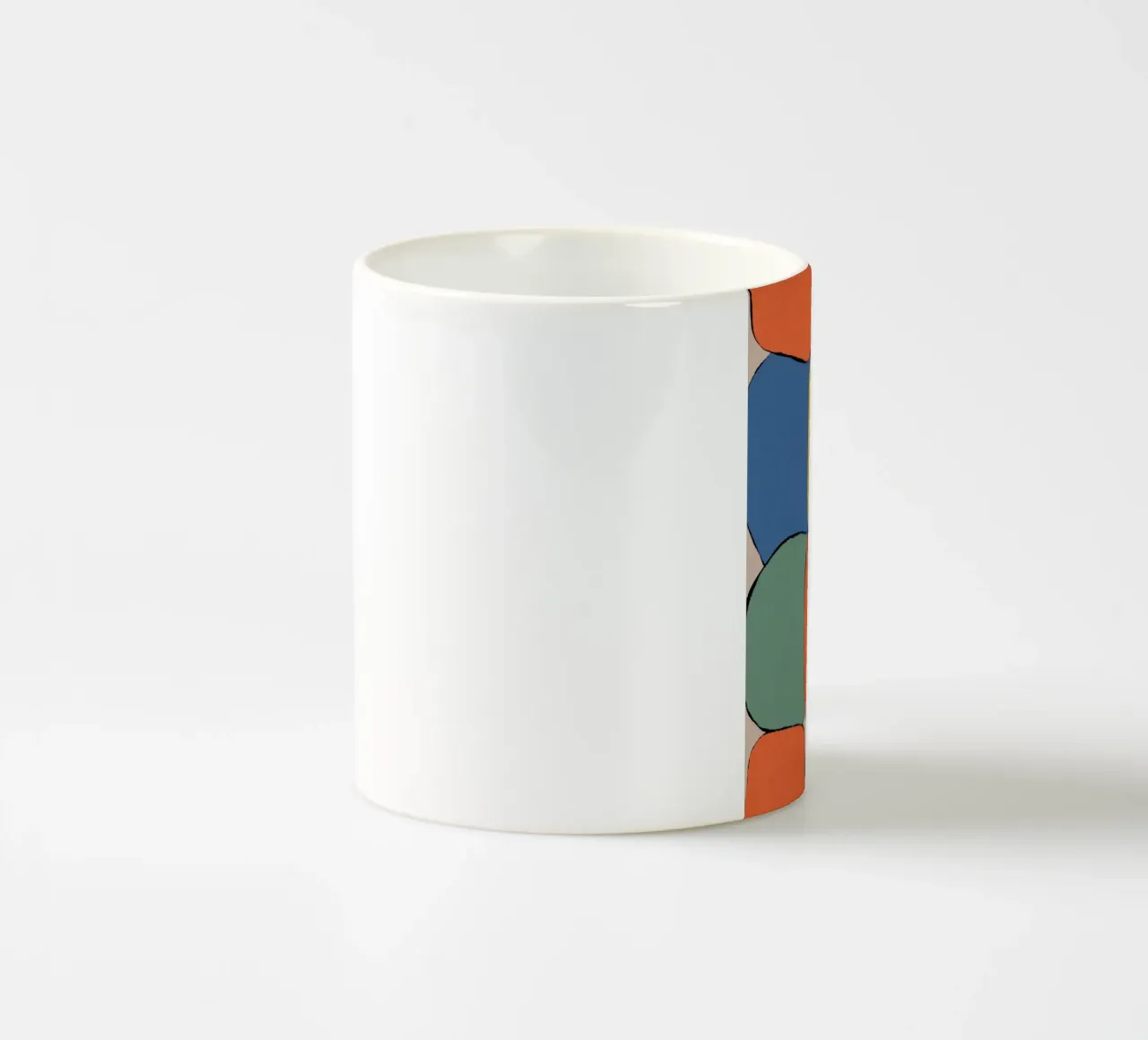Block pattern fields ceramic mug by Carinaprint