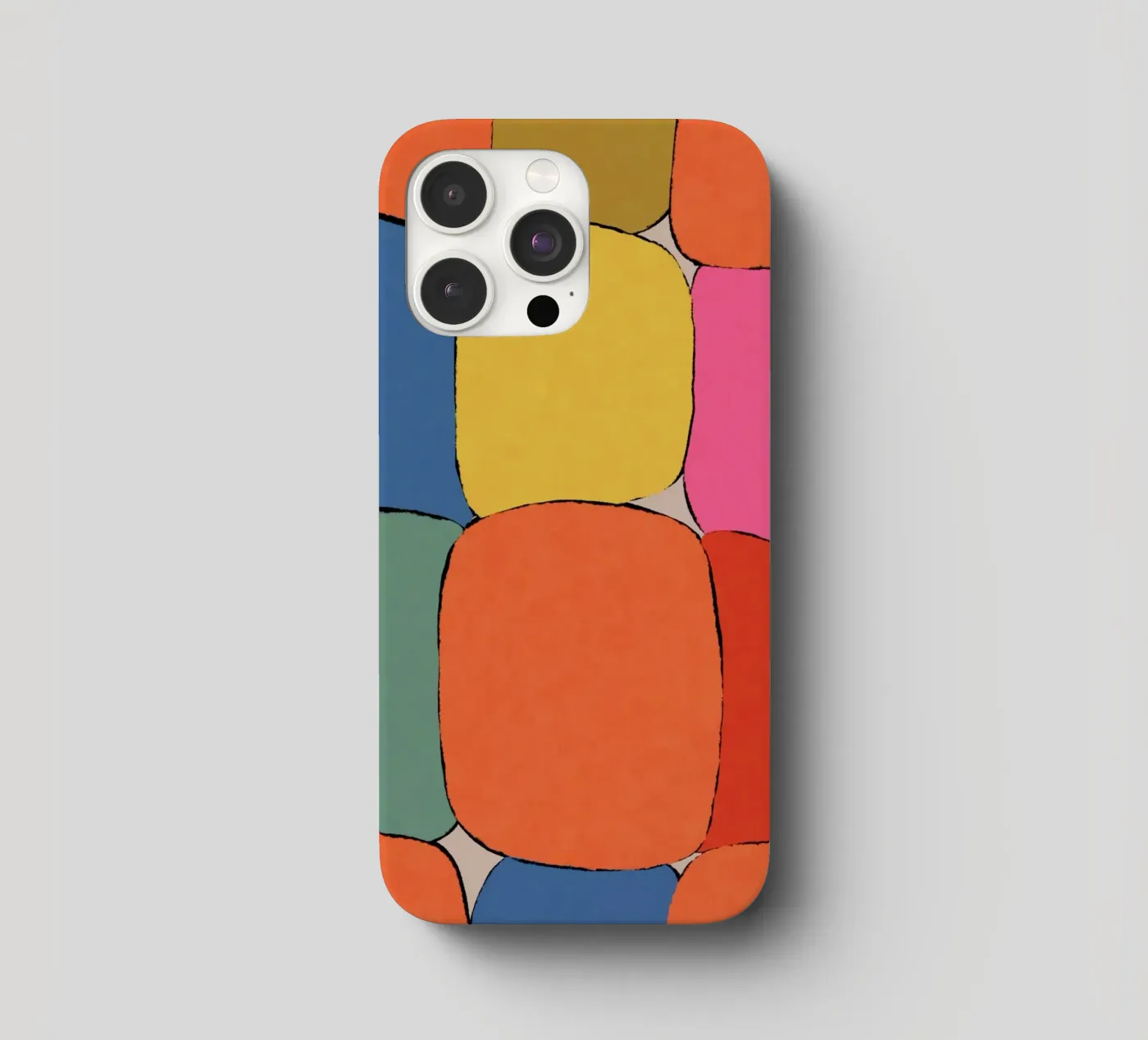Block pattern fields iphone case by Carinaprint