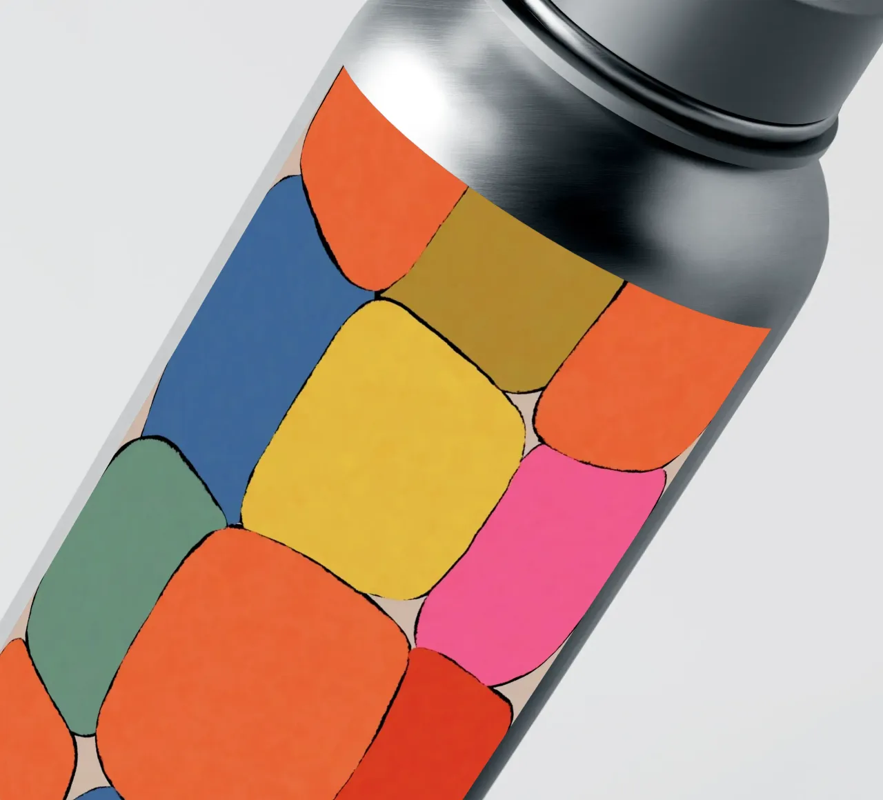 Block pattern fields sticker by Carinaprint