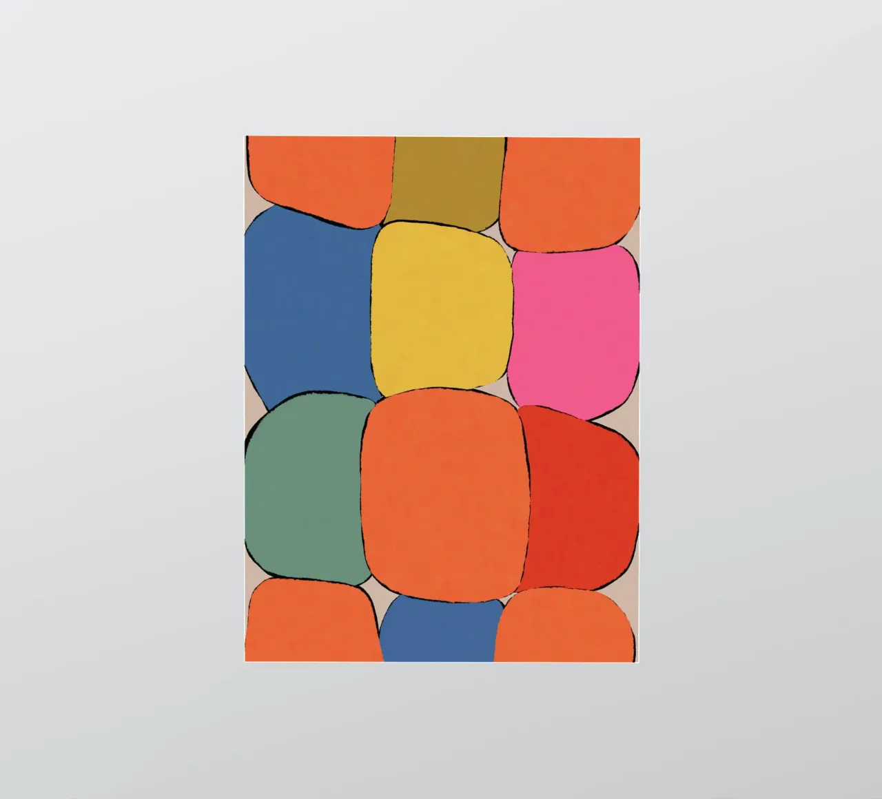 Block pattern fields sticker by Carinaprint