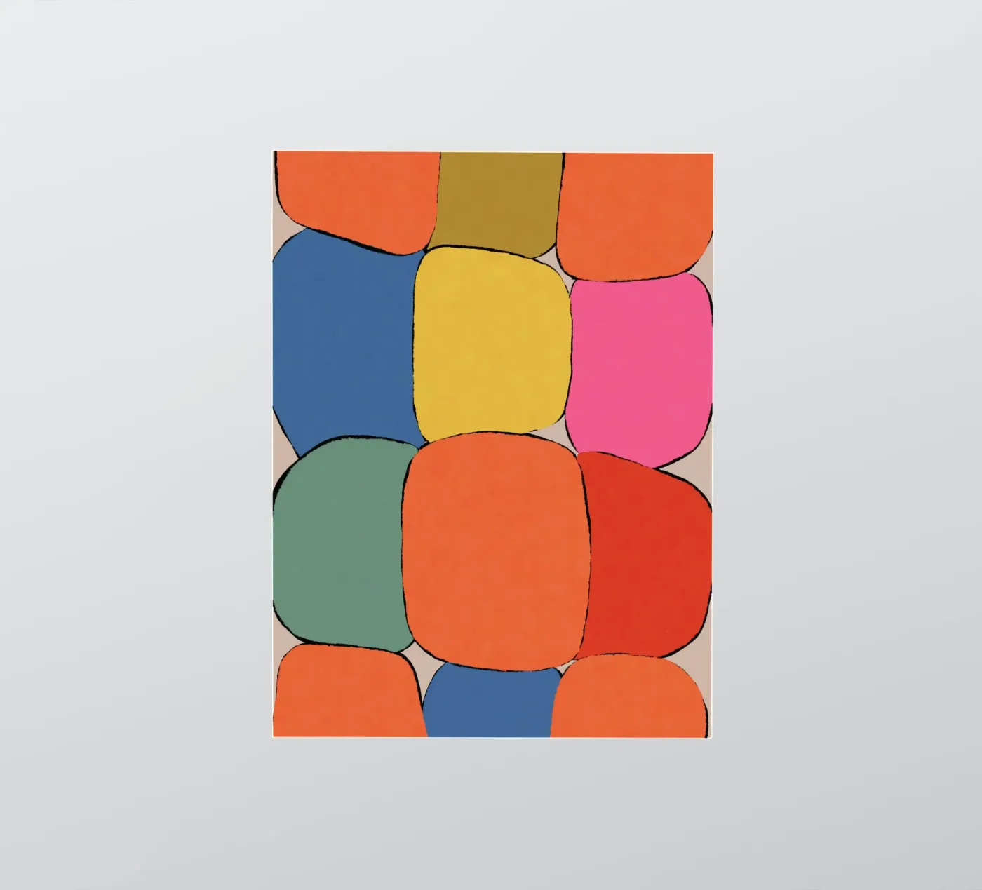 Blokpatroonvelden sticker van Carinaprint