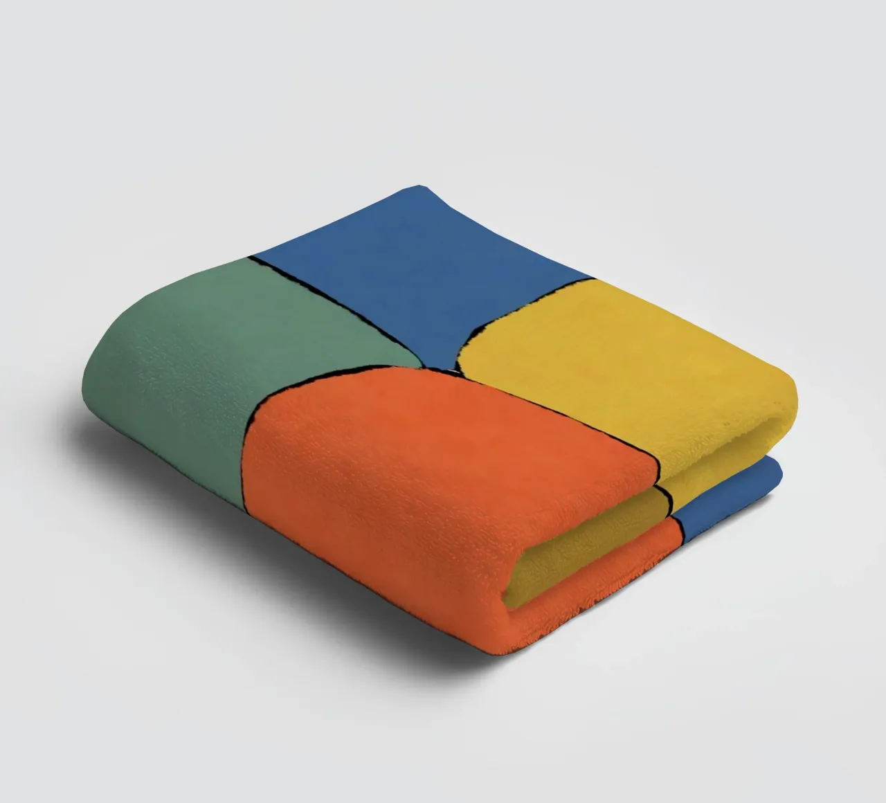 Block pattern fields towel by Carinaprint