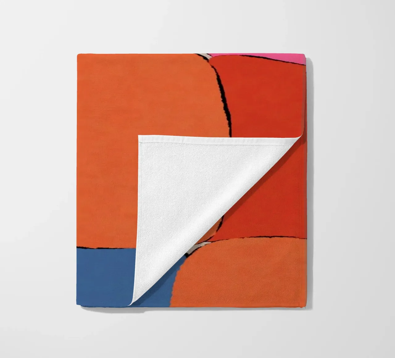 Block pattern fields beach towel by Carinaprint