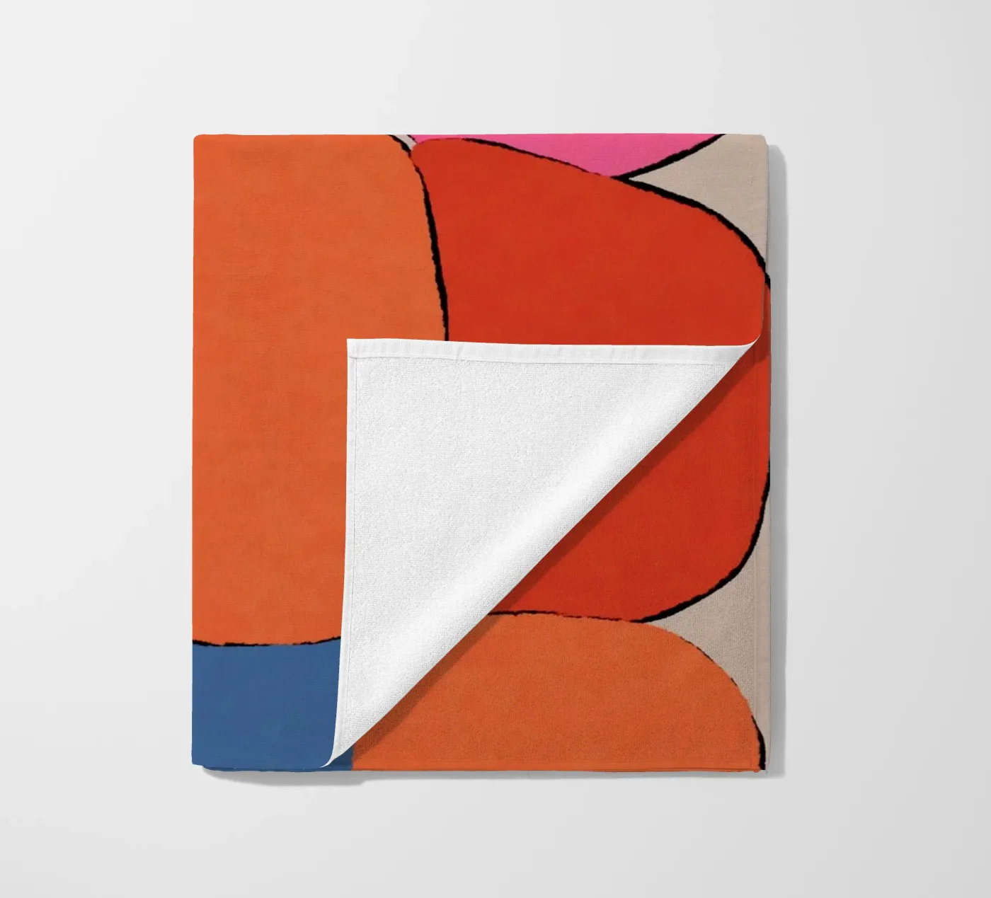 Blokpatroonvelden strandhanddoek van Carinaprint