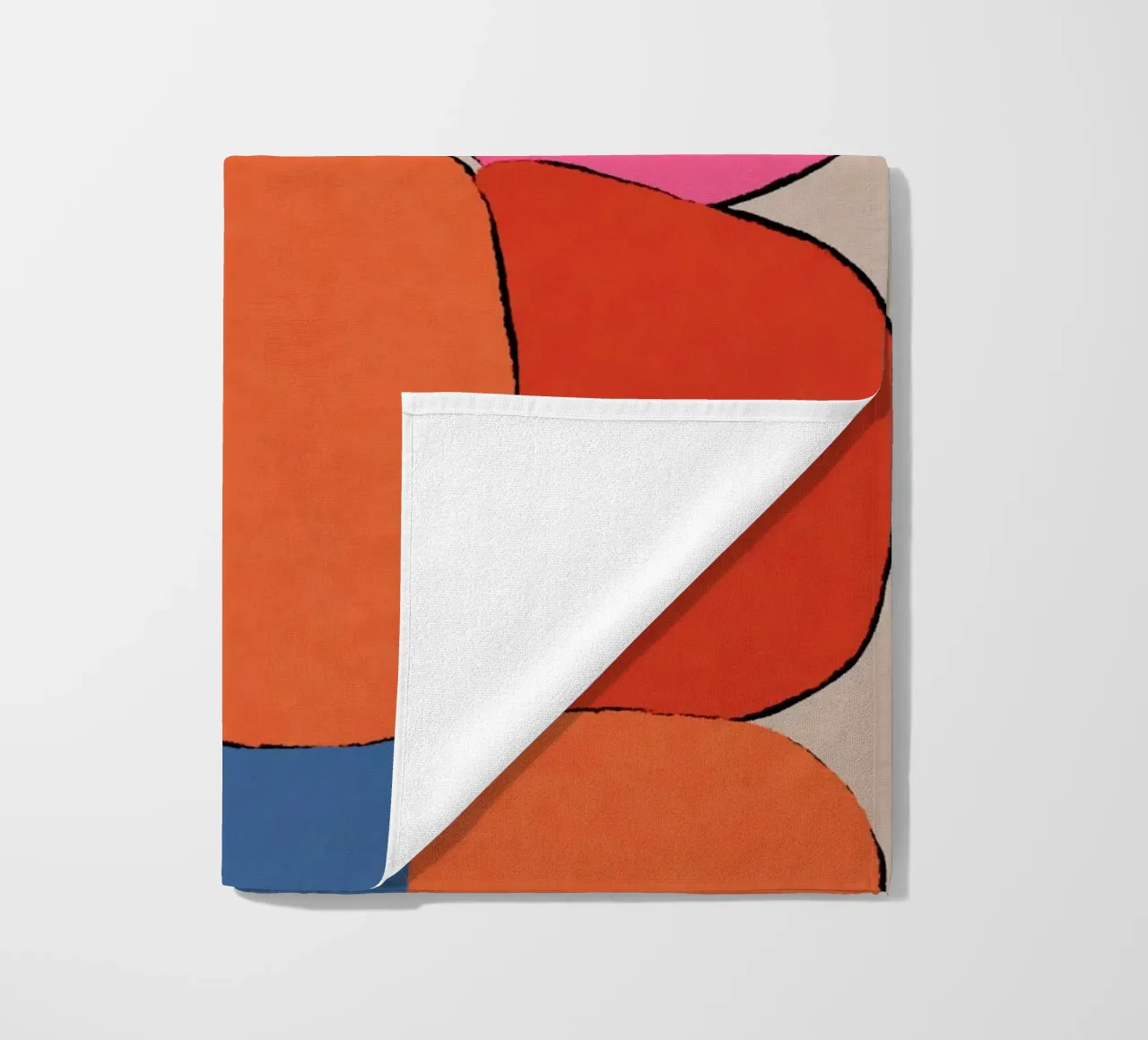 Block pattern fields beach towel by Carinaprint