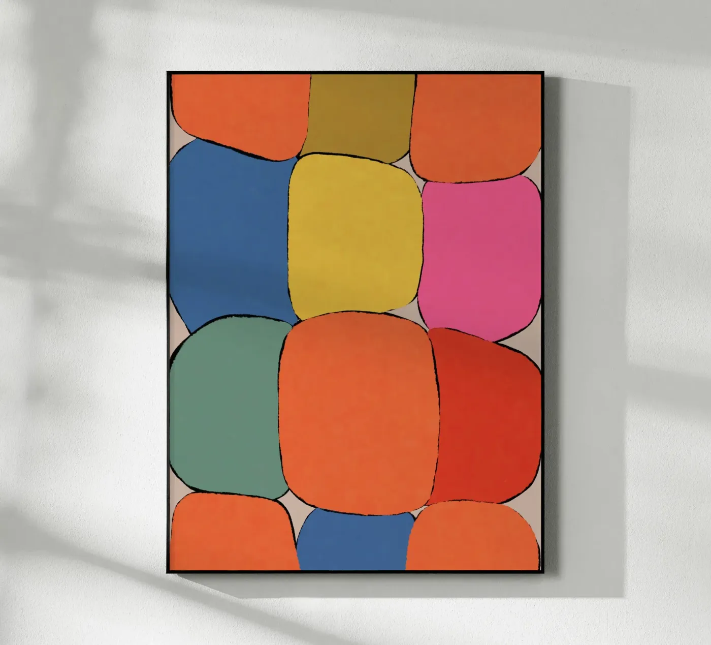 Blokpatroonvelden acryl van Carinaprint