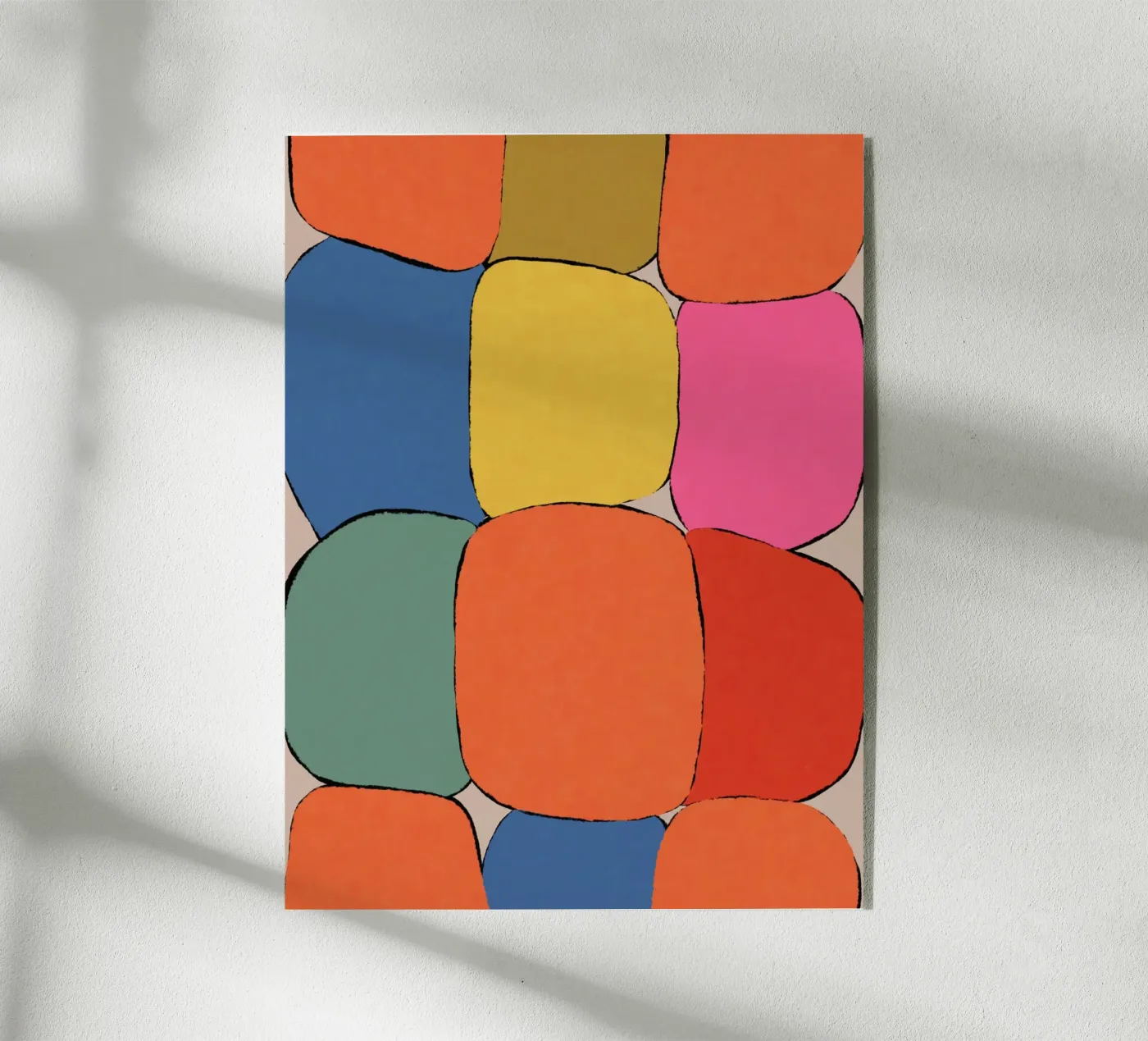 Blokpatroonvelden acryl van Carinaprint