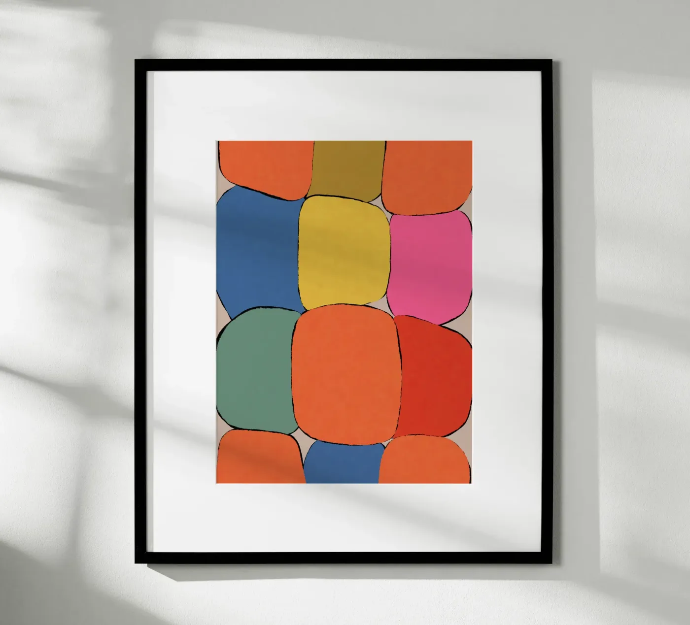 Block pattern fields poster by Carinaprint