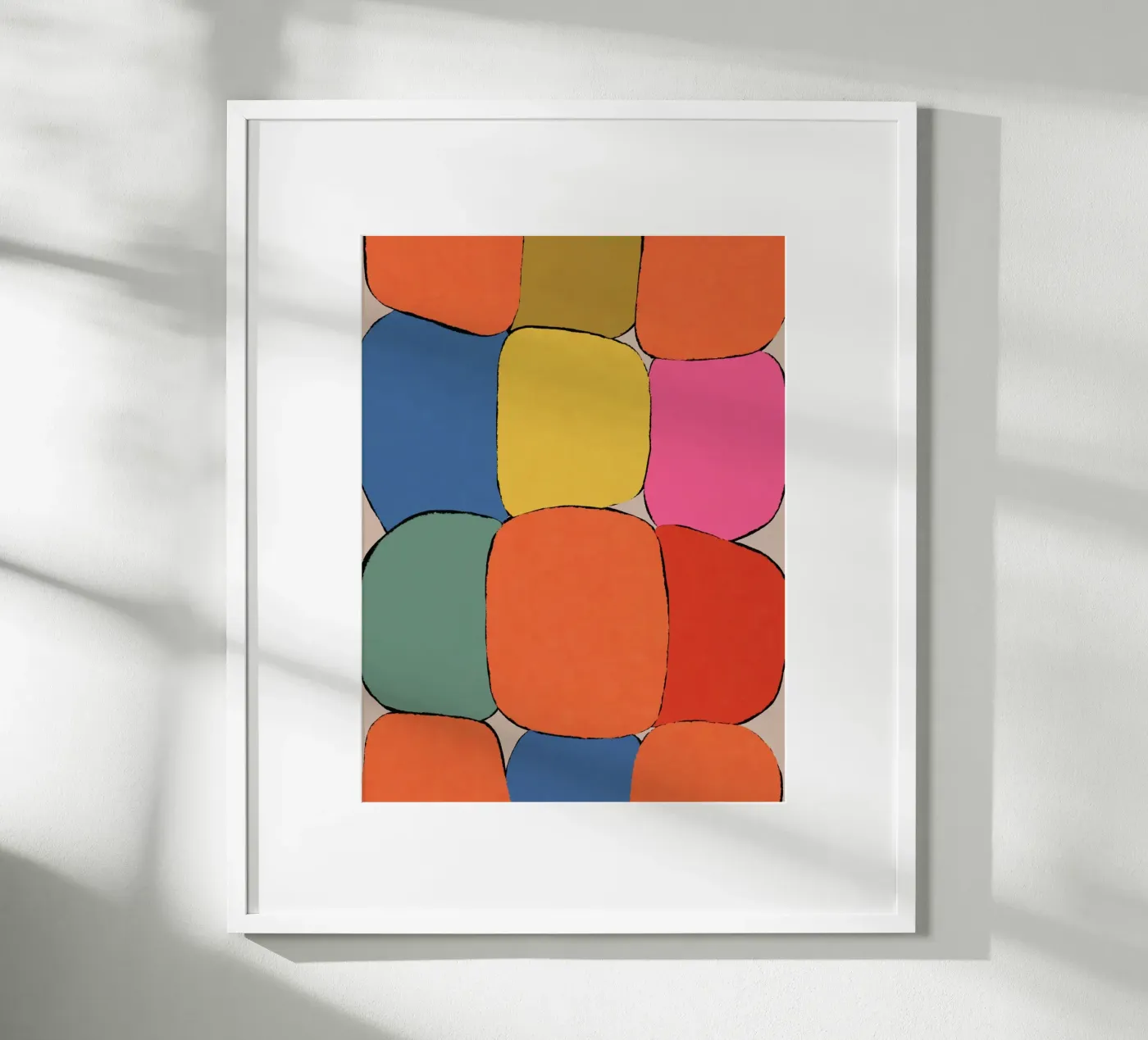 Block pattern fields poster by Carinaprint