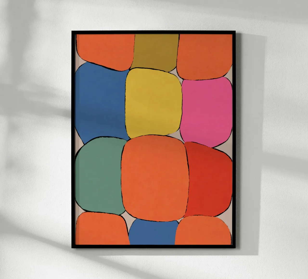 Block pattern fields poster by Carinaprint