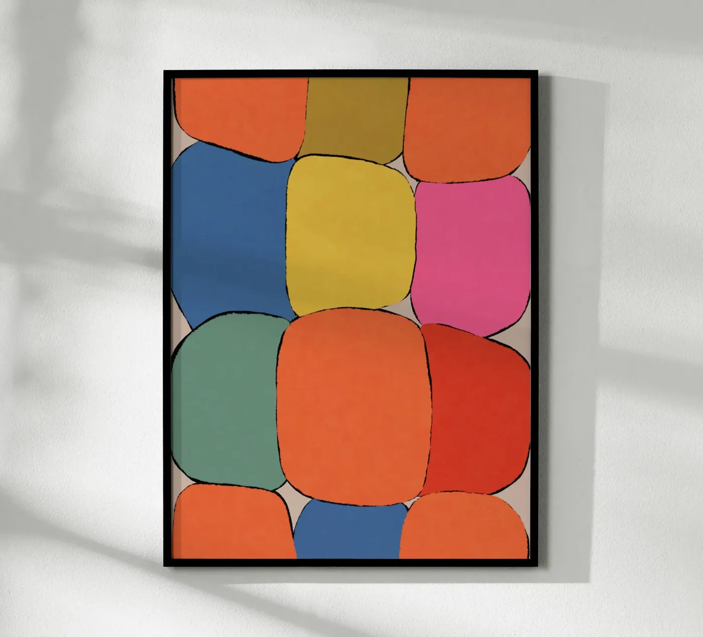 Block pattern fields poster by Carinaprint