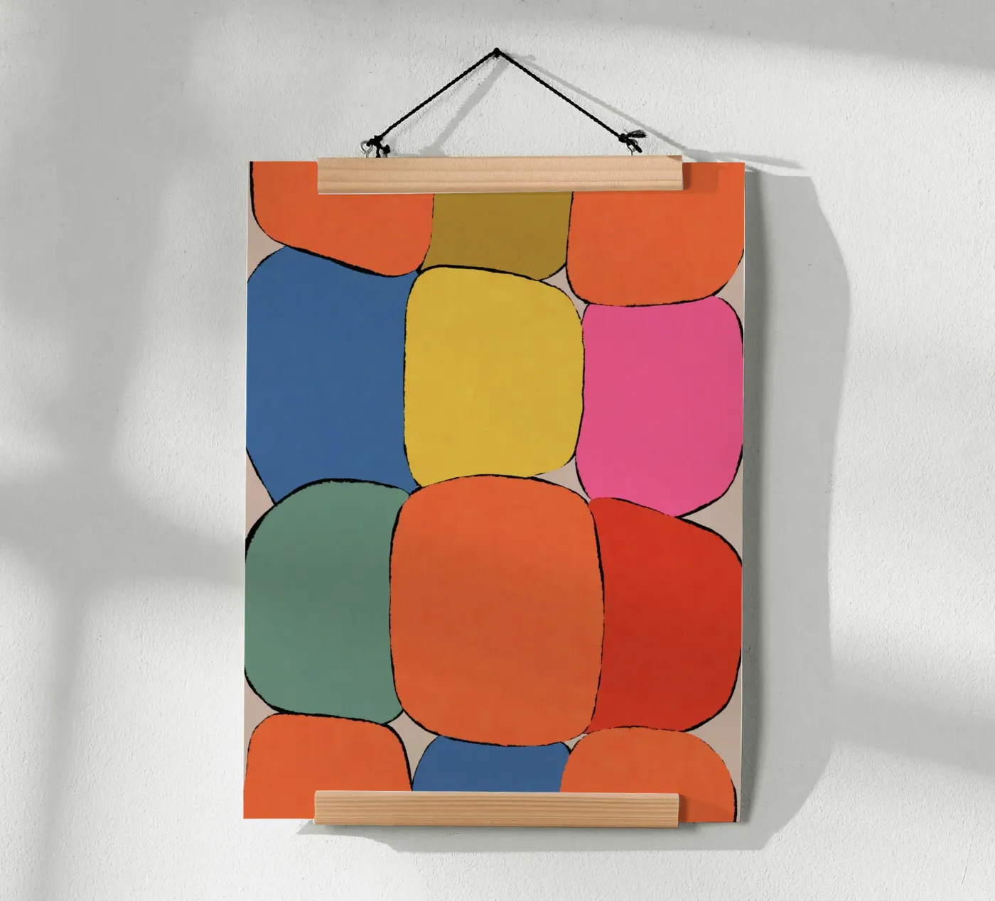 Block pattern fields poster by Carinaprint