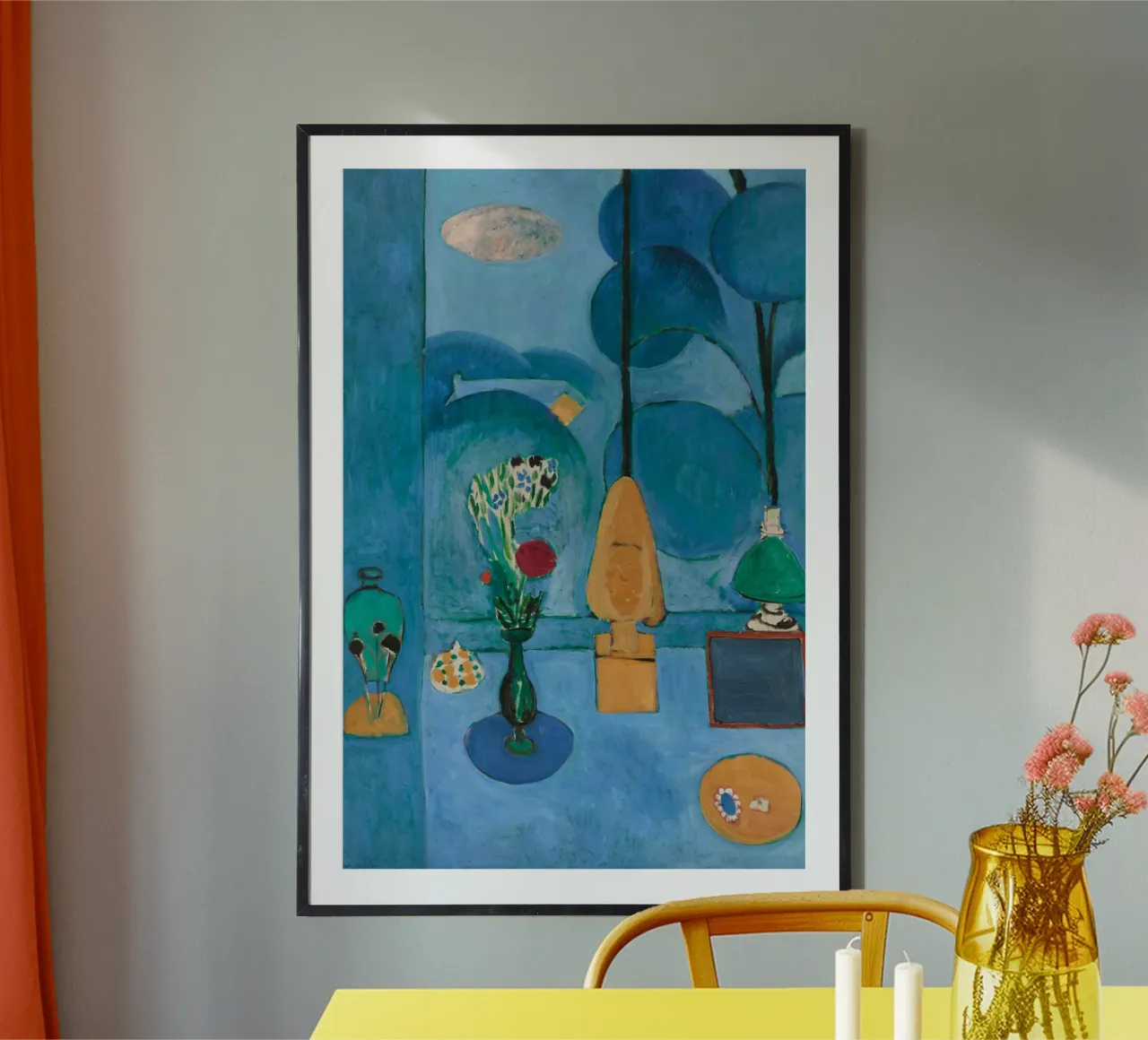 vaso chitarra e piatto da portata poster con telaio in alluminio da briyan shop