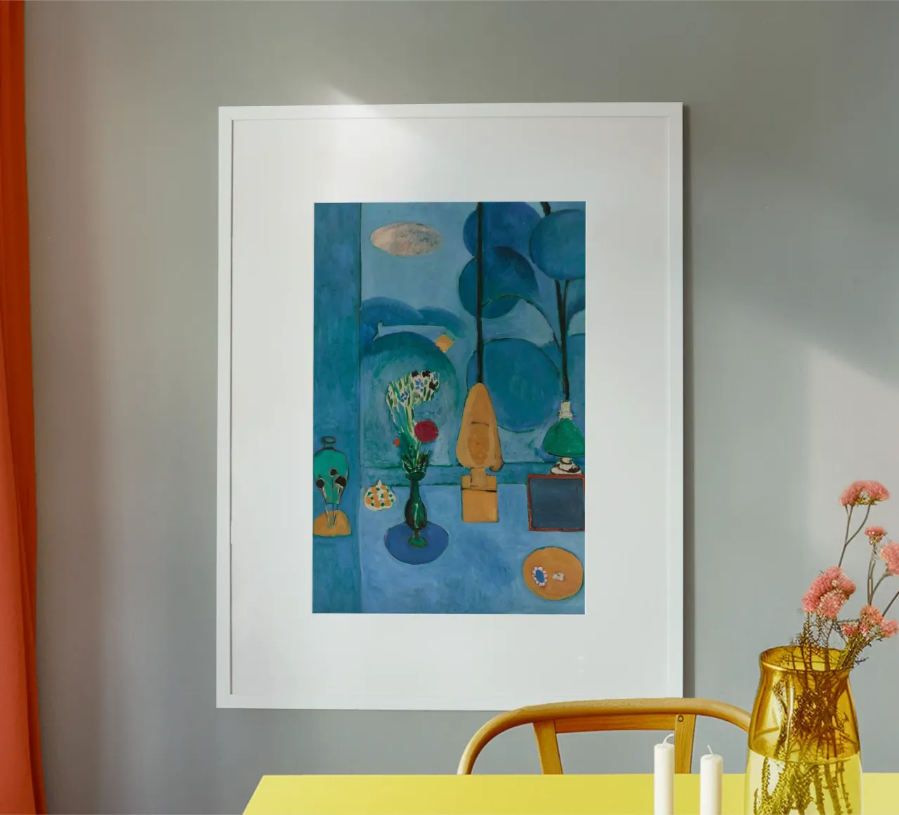 vaso chitarra e piatto da portata poster con telaio in alluminio da briyan shop