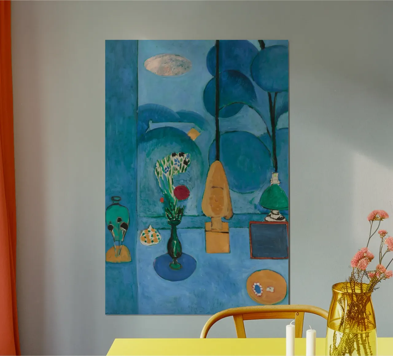 vaso chitarra e piatto da portata poster con telaio in alluminio da briyan shop