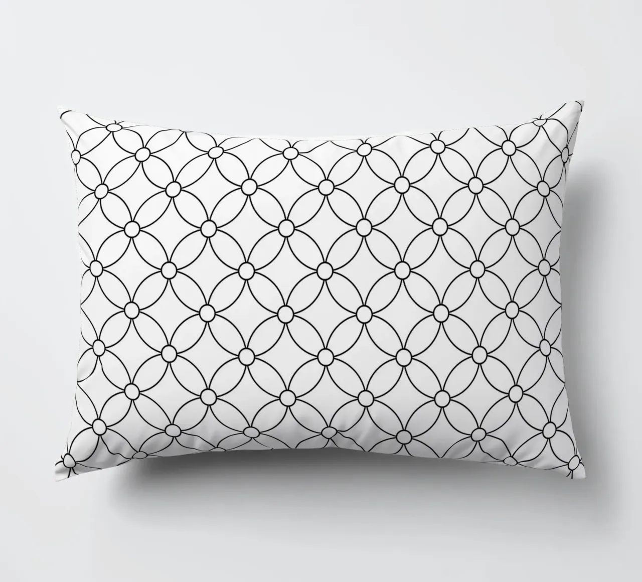Modello geometrico minimale di fiori in bianco e nero cuscino da Beauty in Simplicity