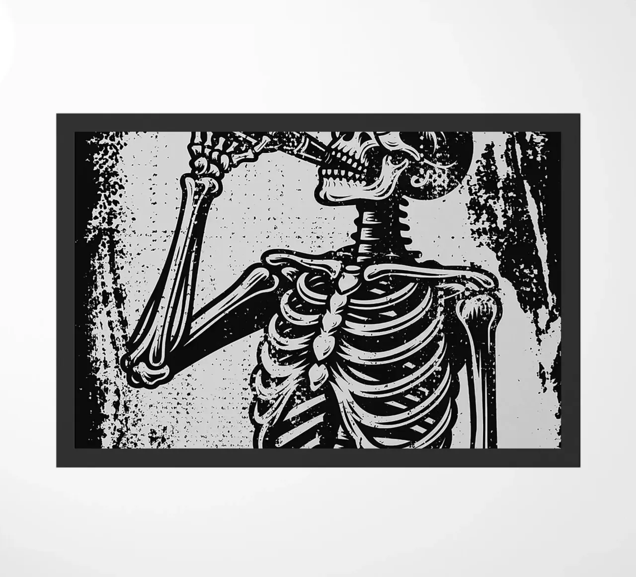 scheletro bottiglia da bere anatomia umana zerbino da Rick Thompson