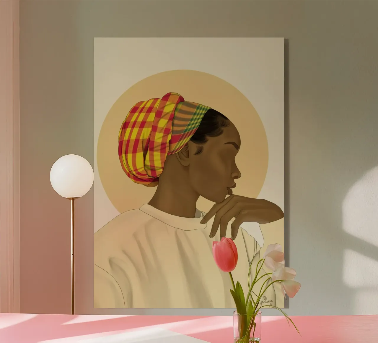 Poster Headwrap madras plexiglass da Jahleeya