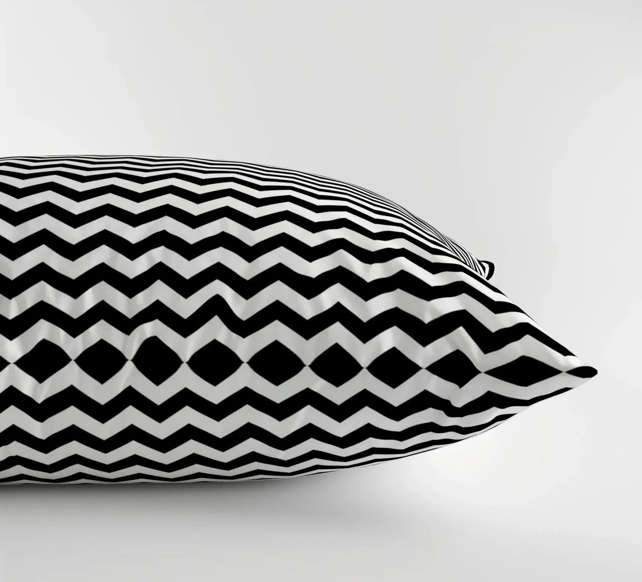 Minimal Chic Basic Chevron Pattern | Bianco e nero cuscino da Beauty in Simplicity