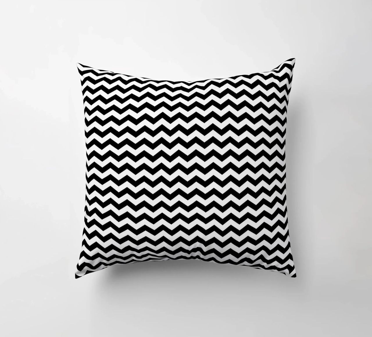 Minimal Chic Basic Chevron Pattern | Bianco e nero cuscino da Beauty in Simplicity