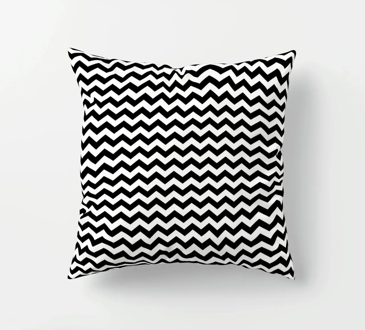 Minimal Chic Basic Chevron Pattern | Bianco e nero cuscino da Beauty in Simplicity