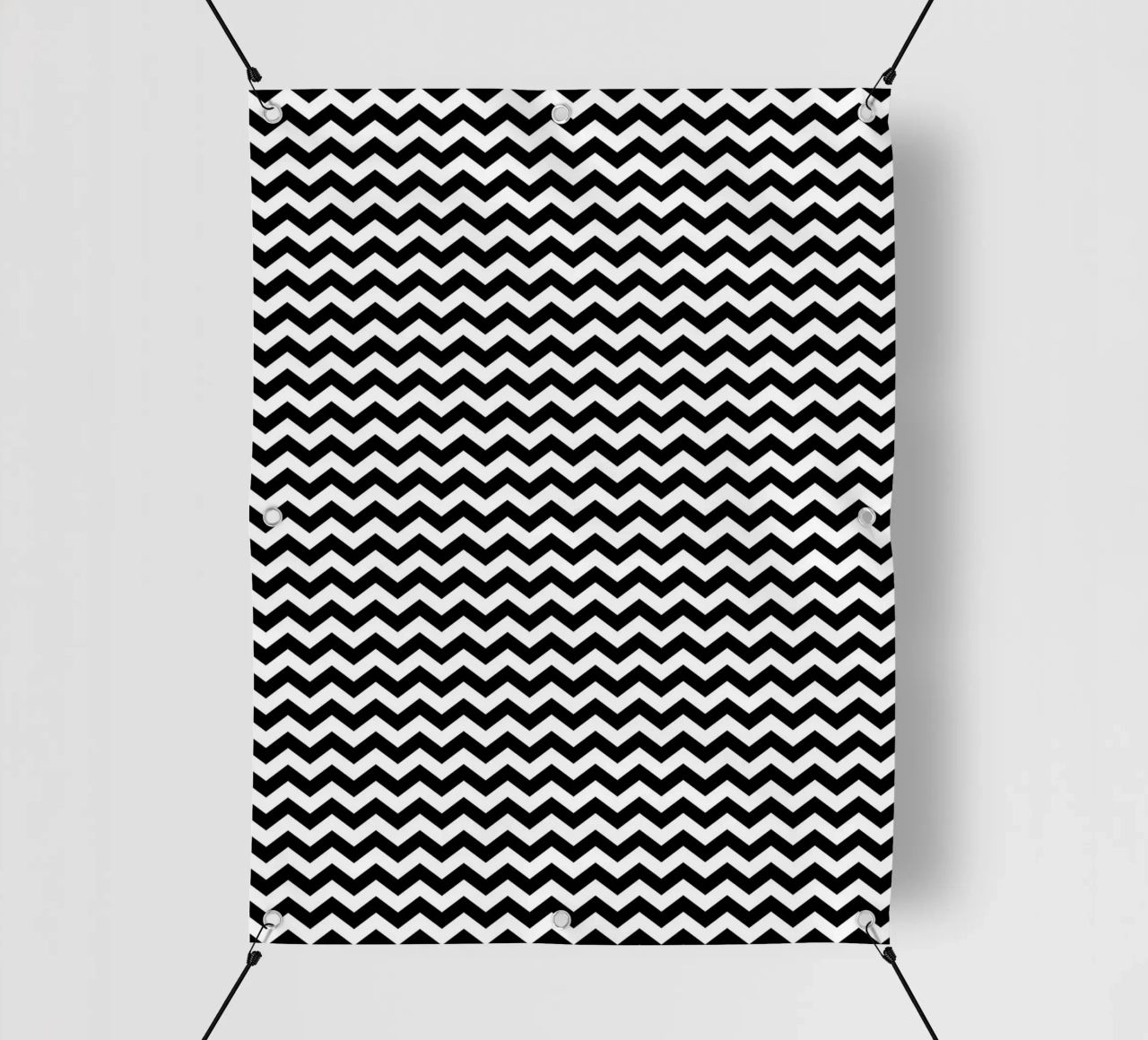 Minimal Chic Basic Chevron Pattern | Bianco e nero telo in pvc da Beauty in Simplicity