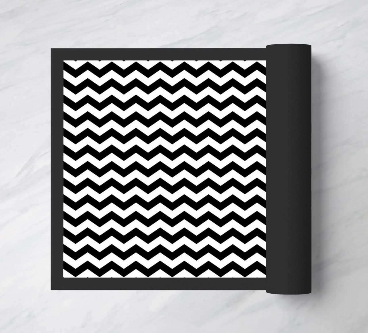 Minimal Chic Basic Chevron Pattern | Bianco e nero zerbino da Beauty in Simplicity