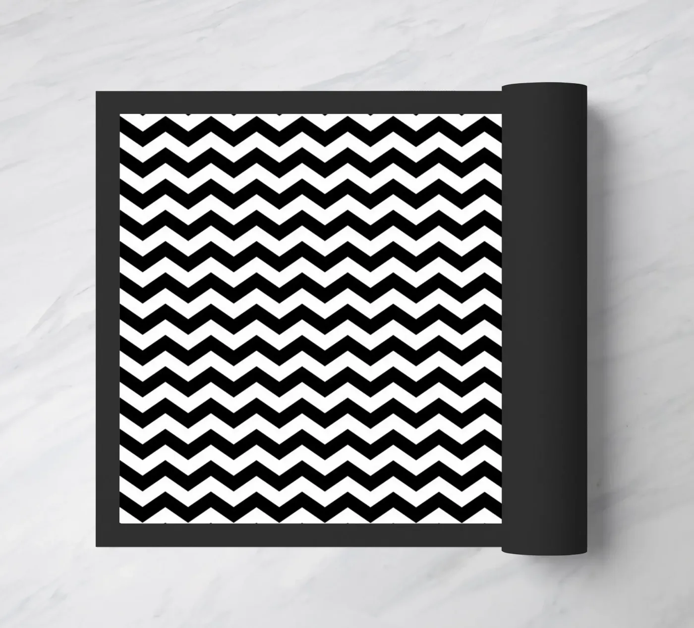 Minimal Chic Basic Chevron Pattern | Bianco e nero zerbino da Beauty in Simplicity