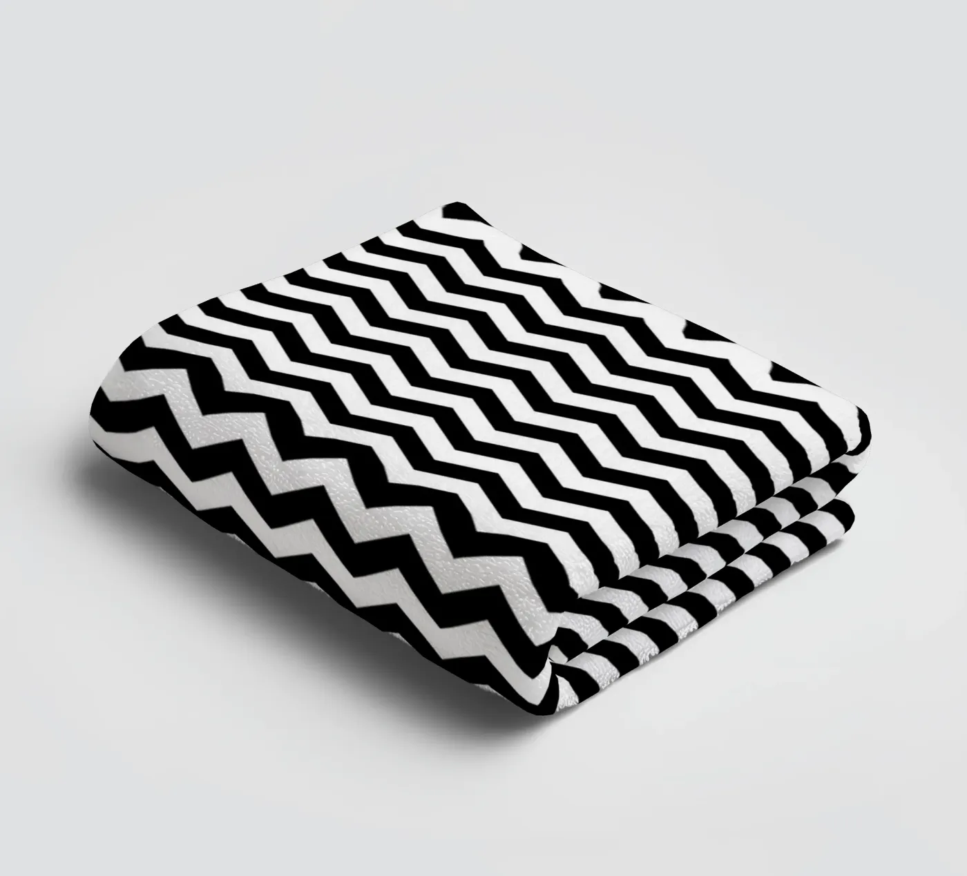 Minimal Chic Basic Chevron Pattern | Black and White towel by Beauty in Simplicity