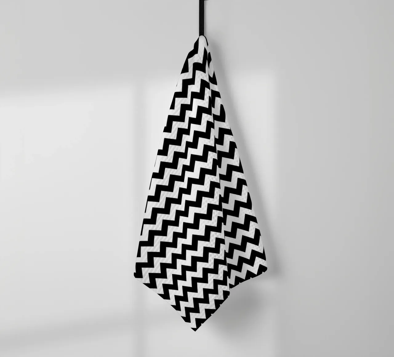 Minimal Chic Basic Chevron Pattern | Bianco e nero canovaccio da cucina da Beauty in Simplicity