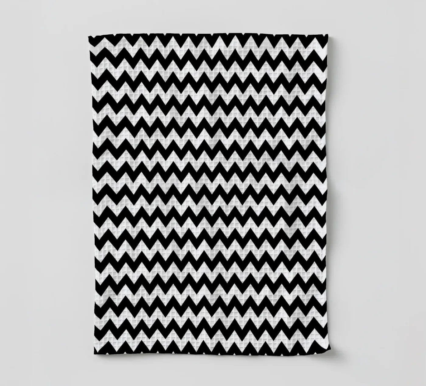 Minimal Chic Basic Chevron Pattern | Black and White torchon de Beauty in Simplicity