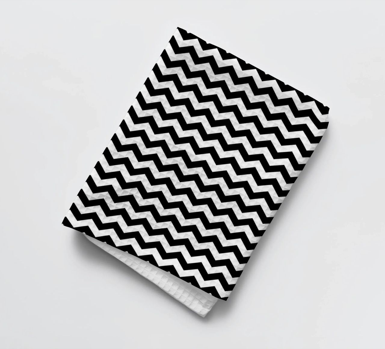 Minimal Chic Basic Chevron Pattern | Bianco e nero canovaccio da cucina da Beauty in Simplicity