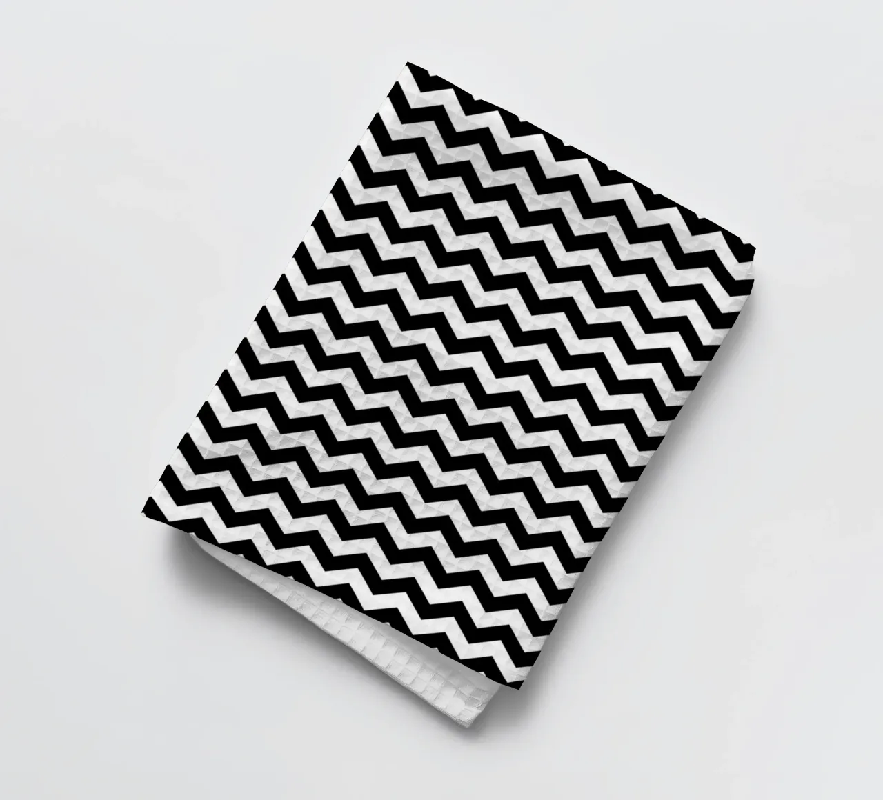 Minimal Chic Basic Chevron-Muster | Schwarz und Weiß Geschirrtuch von Beauty in Simplicity