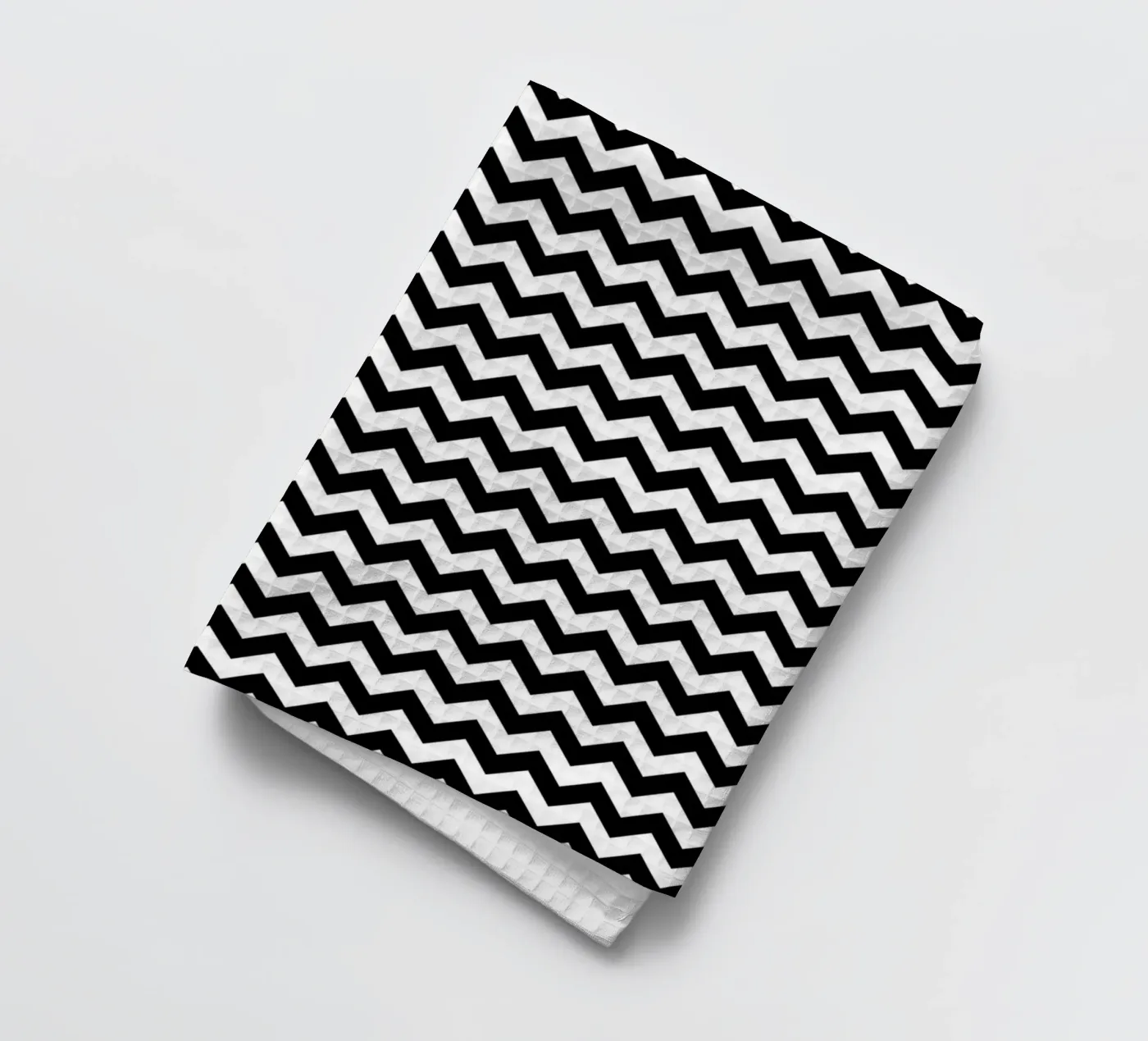 Minimal Chic Basic Chevron Pattern | Black and White torchon de Beauty in Simplicity