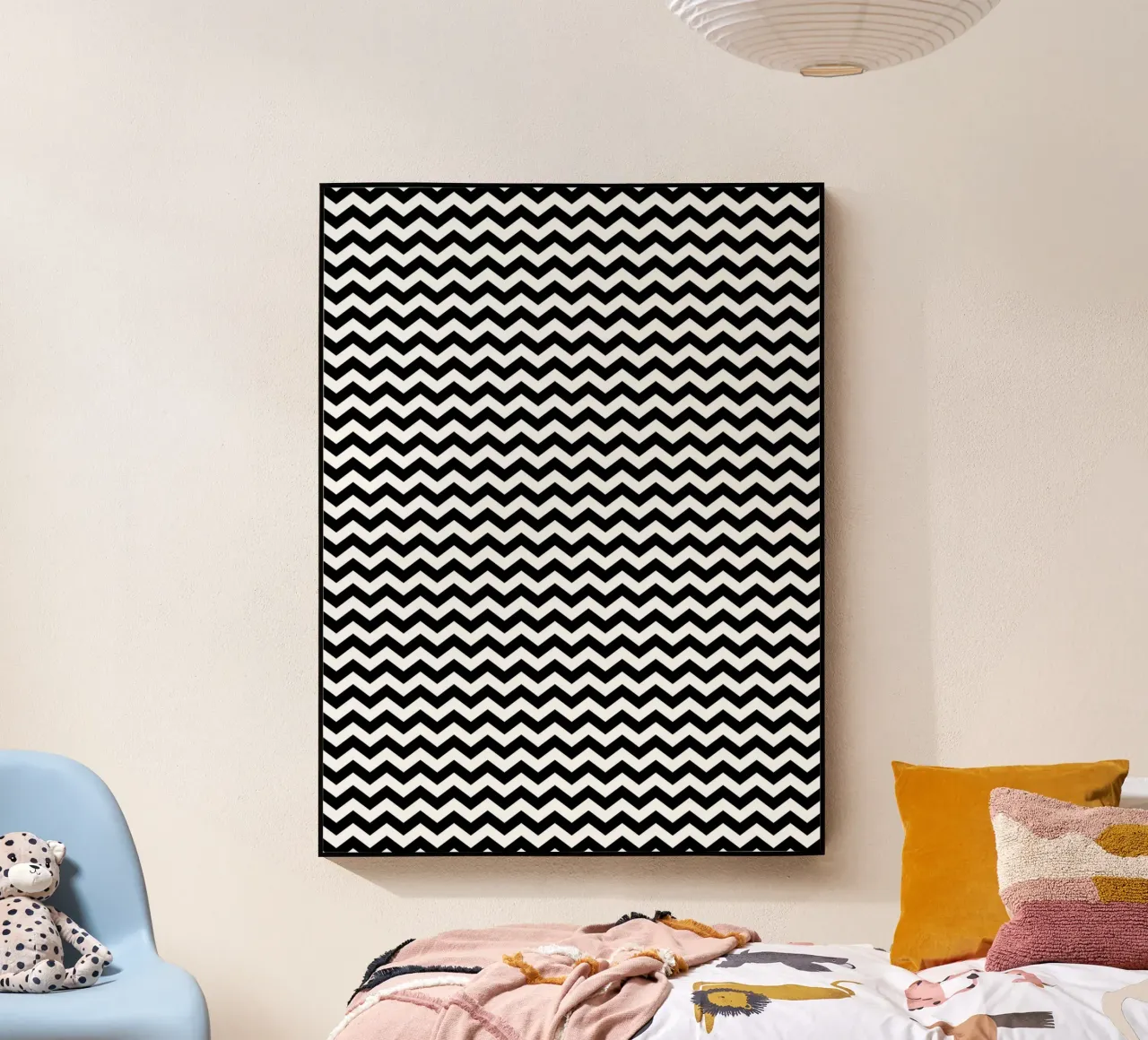 Minimal Chic Basic Chevron Pattern | Bianco e nero plexiglass da Beauty in Simplicity