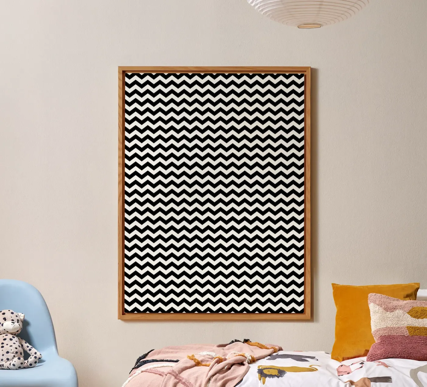 Minimal Chic Basic Chevron Pattern | Bianco e nero alluminio dibond da Beauty in Simplicity