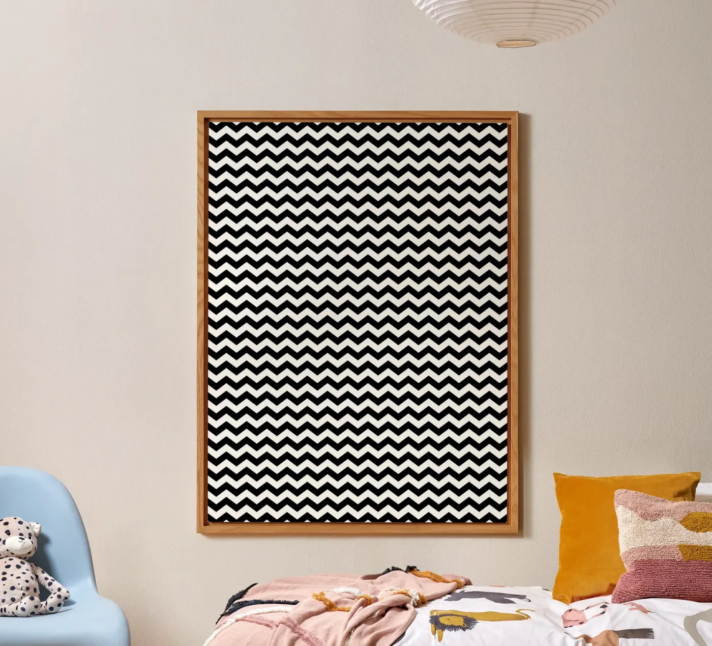 Minimal Chic Basis Chevron Patroon | Zwart Wit aluminium-dibond van Beauty in Simplicity