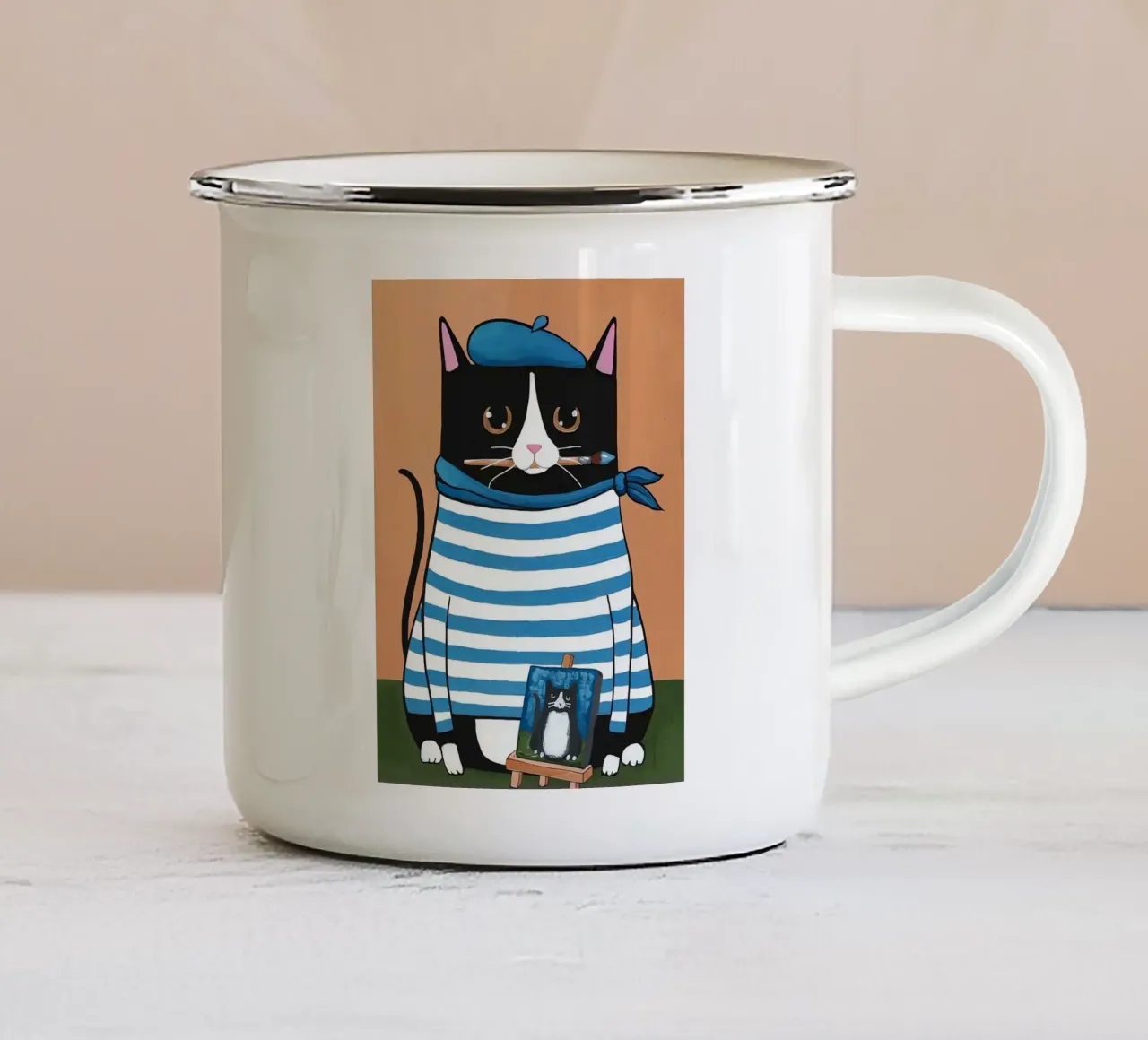 Pierre il Francese tazza in smalto da Arjun