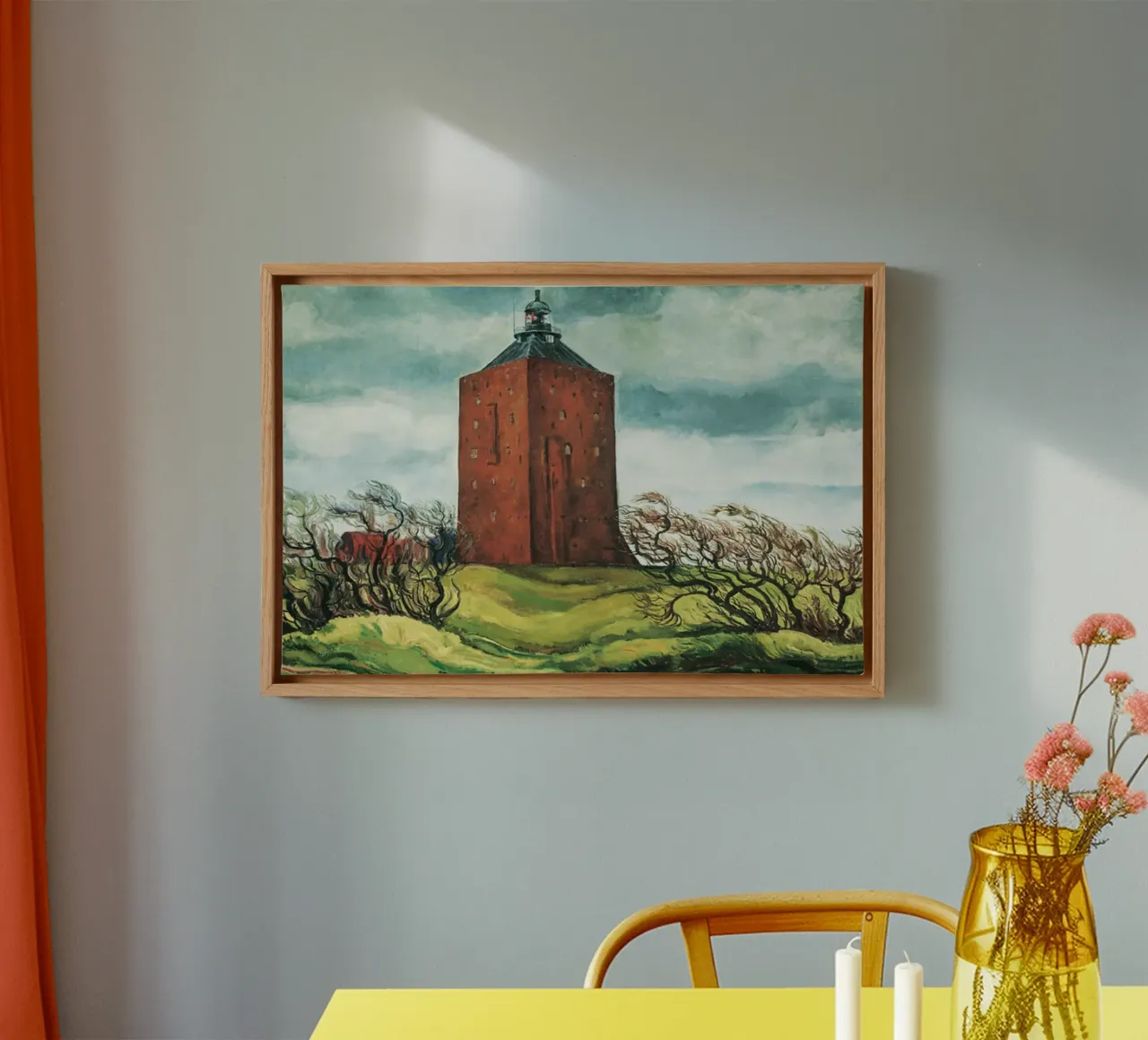 faro marrone tela con Cornice a cassetta da pleceng shope