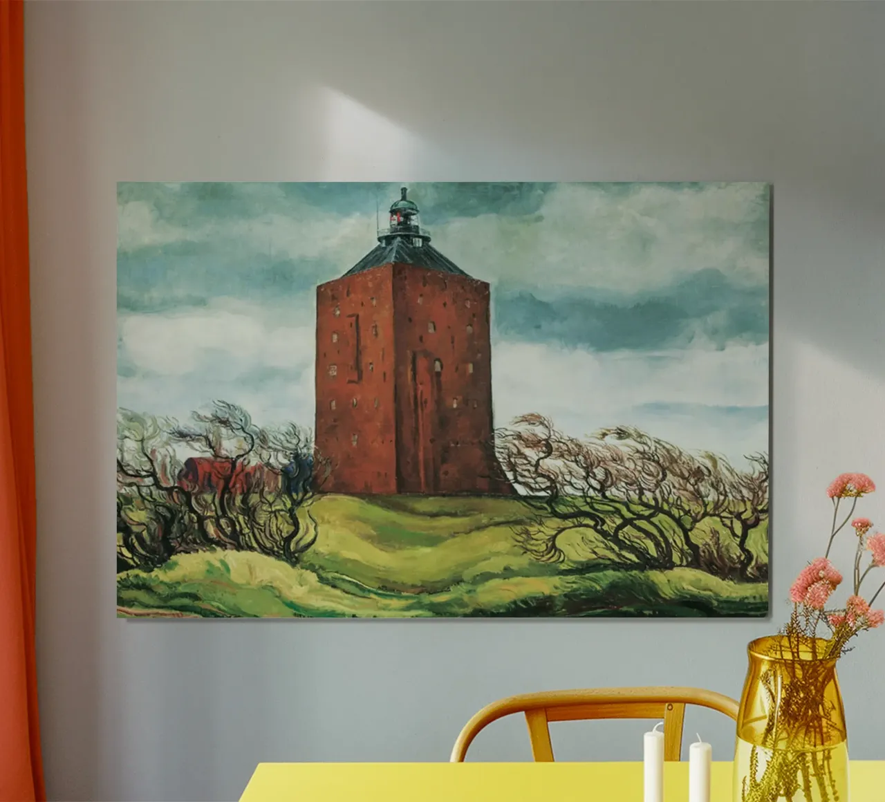 faro marrone poster con telaio in alluminio da pleceng shope