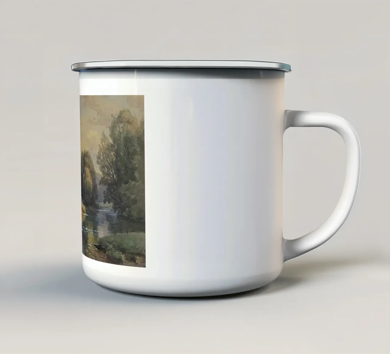 un albero che cresce fitto tazza in smalto da pleceng shope