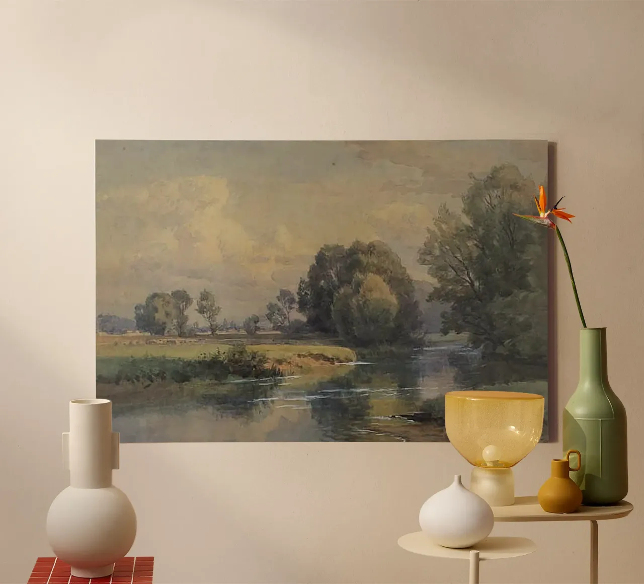 a tree that grows thickly canvas with Floater frame by pleceng shope