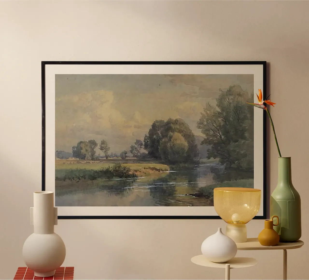 un albero che cresce fitto poster con telaio in legno da pleceng shope