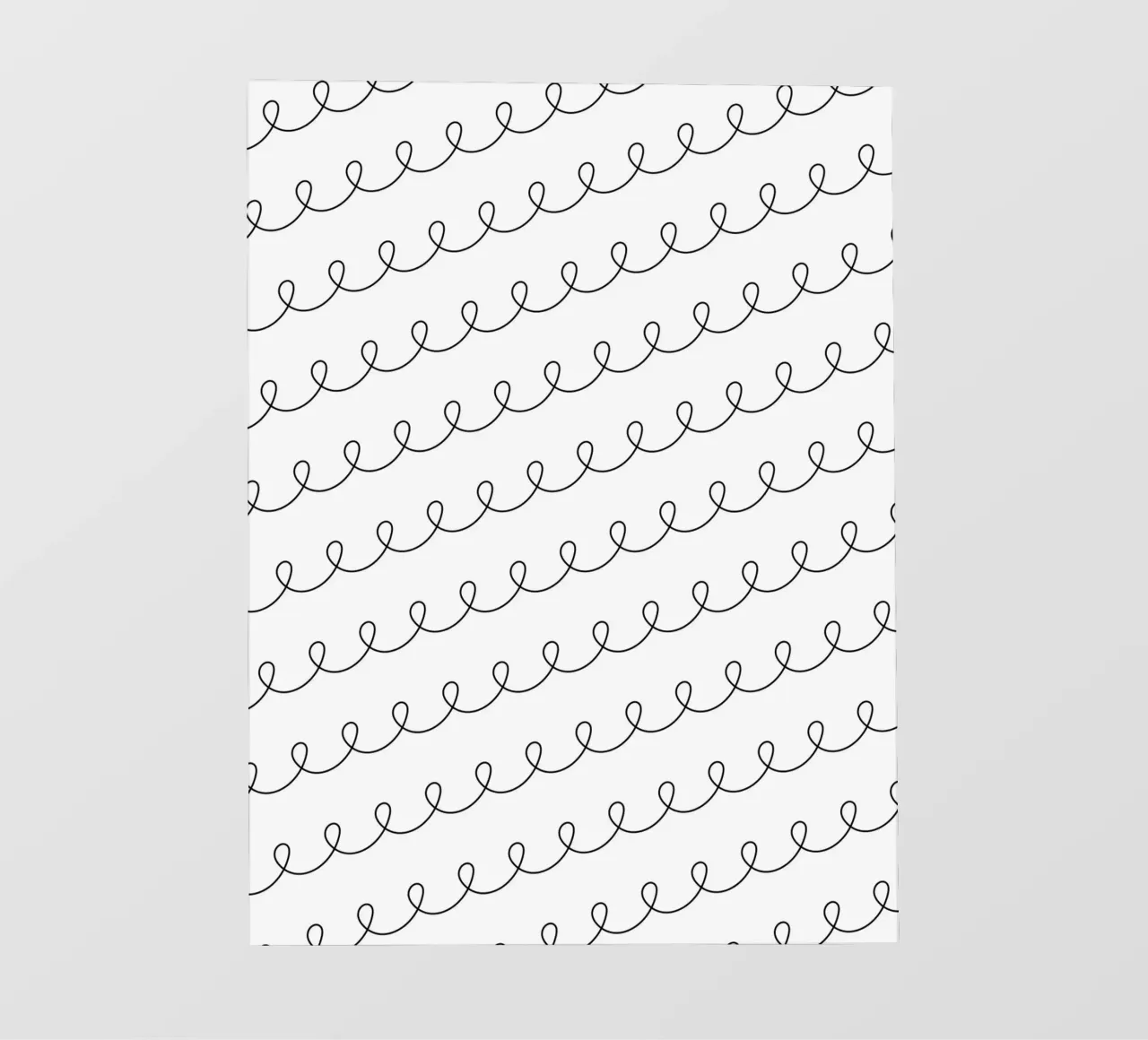 Minimal Geometric Looping Lines Drawing 2 | Nero su bianco pellicola backlit da Beauty in Simplicity