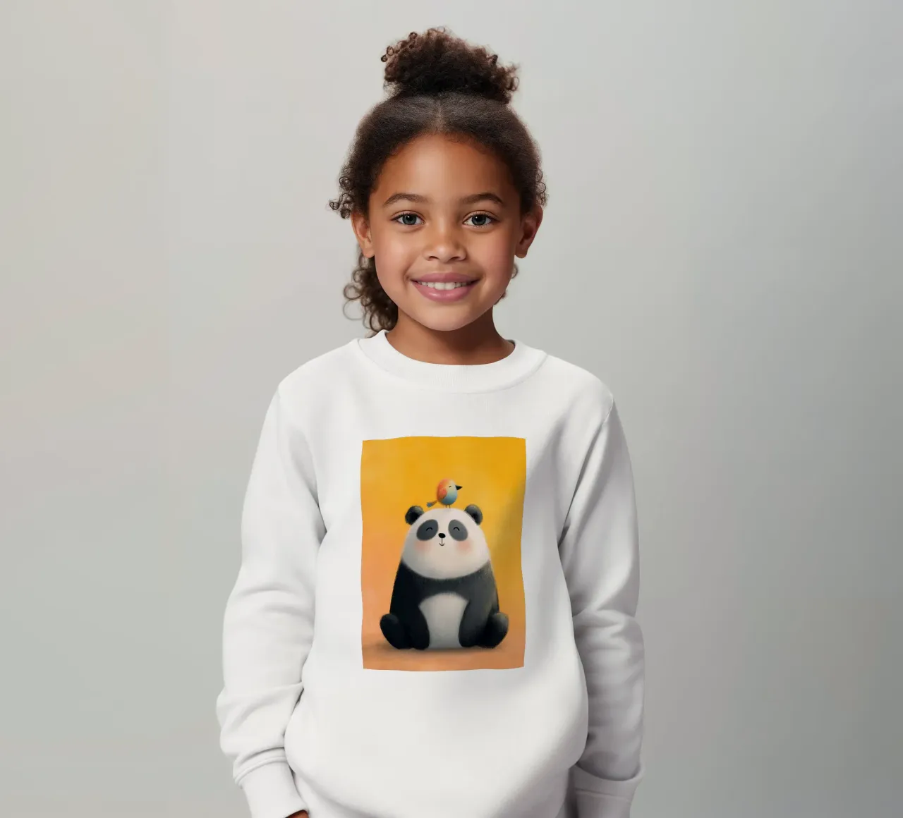 Panda and the Little Bird felpa bambino da Kiara